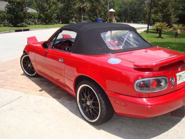 1993 mazda miata mx-5 red convertible manual 5 speed show car