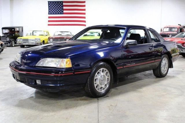 1988 ford thunderbird turbo coupe 43963 miles blue coupe 2.3l efi turbo i4 5 spe