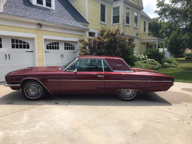 1966 classic red ford thunderbird