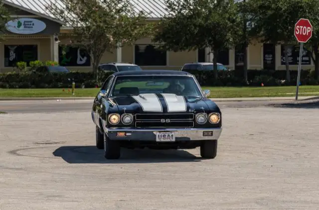 1970 chevrolet chevelle true ss black with build sheet, bucket seats, cowl hood