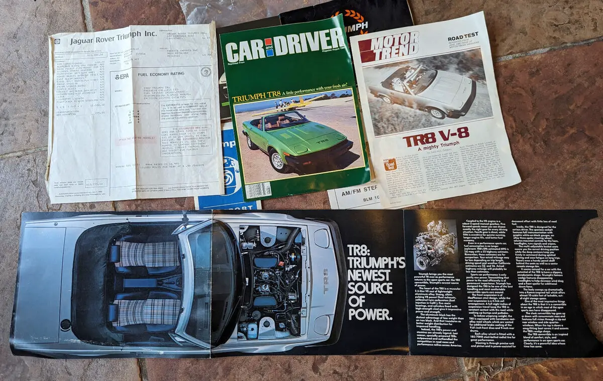 1980 triumph tr8 convertible green rwd manual 4 barrel carb 60k miles 5 wheels
