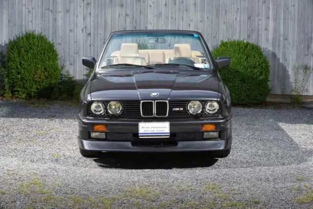 1989 bmw m3 convertible 67065 miles diamond black metallic (diamantschwartz)