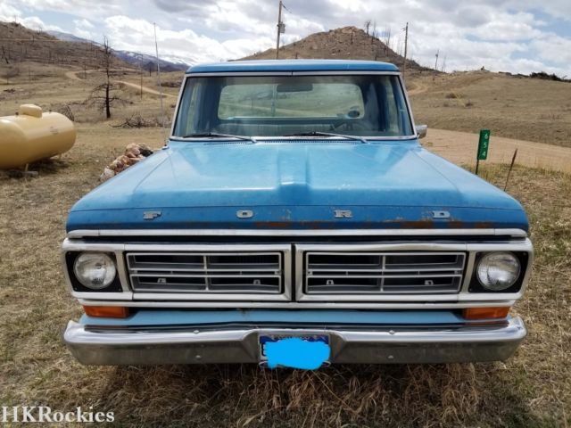 1971 ford sportcustom pickup **rare gem** 2wd auto - holley 4bbl carb