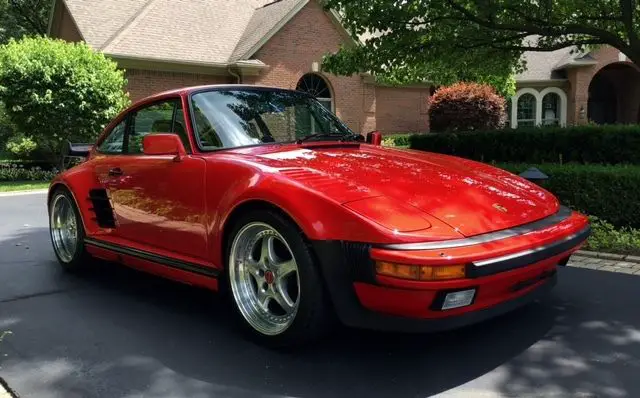 1987 porsche 911 turbo factory slant nose -red- 37,594 miles