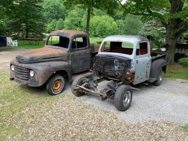 1948 ford f100 project pickup w/ extra truck / hot rat street rod custom