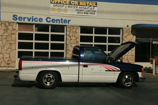 chevrolet c/k pickup 1500, lowered, white/blue,original engine