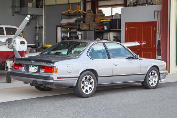1988 bmw (e24) 635csi salmon silver / silver leather / 1-owner