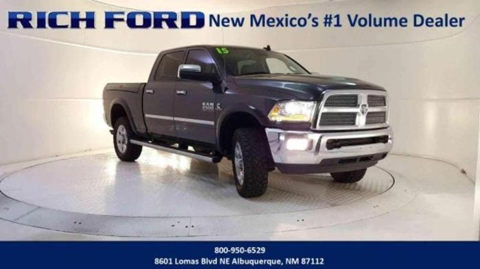 2015 ram ram pickup 2500 laramie longhorn 4x4 laramie longhorn 4dr crew cab 6.3 ft. sb pickup for sale in albuquerque, new mexico