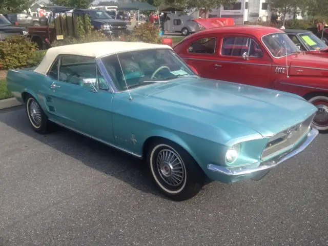 1967 mustang convertible 289 v8 a/t p/s factory ac front disc brakes fresh paint