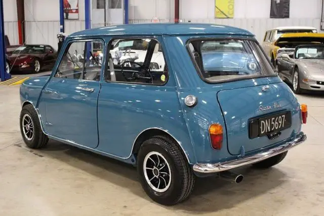 1967 austin mini 92152 miles indigo blue coupe 4 cylinder
