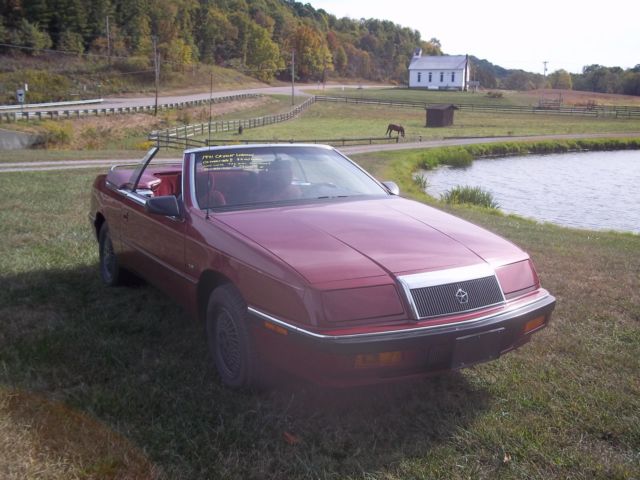 fine 1991 crysler lebaron convertible! terrific condition! barn find! 79 k miles