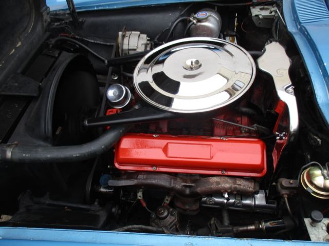 1965 corvette sting ray convertible 327/250 4 speed power steering blue/black