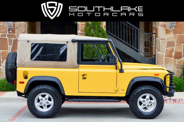 94 lr defender 90-upgraded tires-bumper brush guard-5 speed manual-full soft top