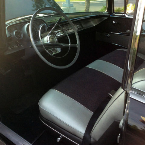 1957 chevrolet bel air base hardtop 2-door beautiful new black paint -california