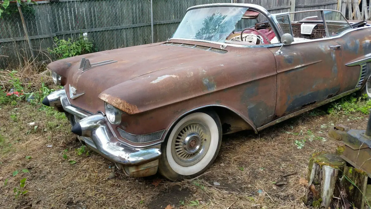 1957 cadillac series 62 convertible barn find!