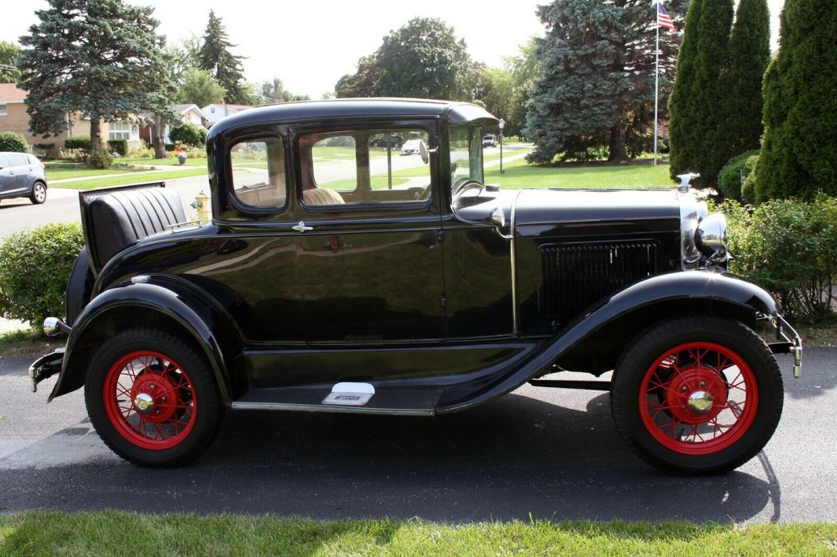1931 ford model a deluxe rumble seat coupe -- original body, great touring car!