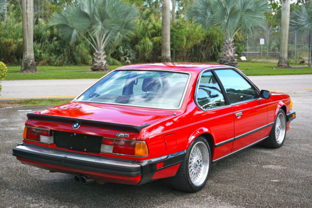 1987 bmw m6 coupe - red / tan - shark nose!