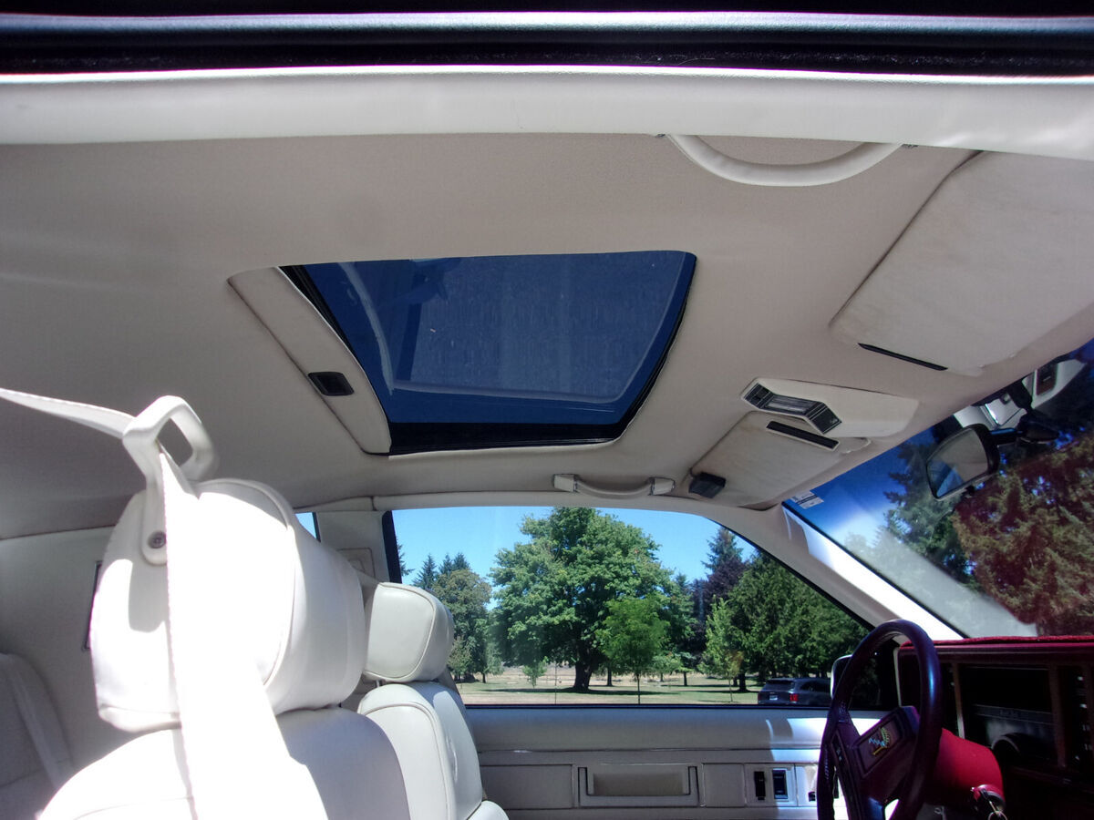1988 cadillac eldorado biarritz white leather 23k orig. miles sunroof