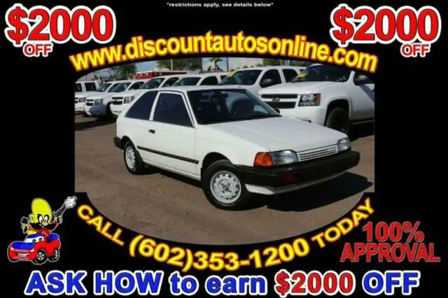 1989 mazda 323 83837 miles white hatchback 1.6l i4 unknown