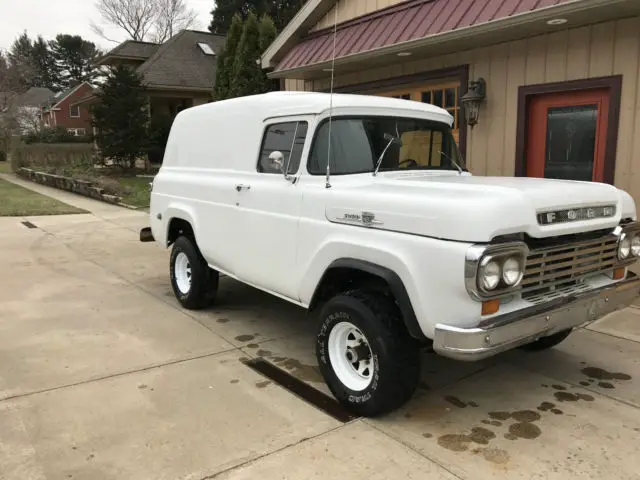 1957 ford f100 panel truck - 4x4 arizona truck - chevy blazer drivetrain