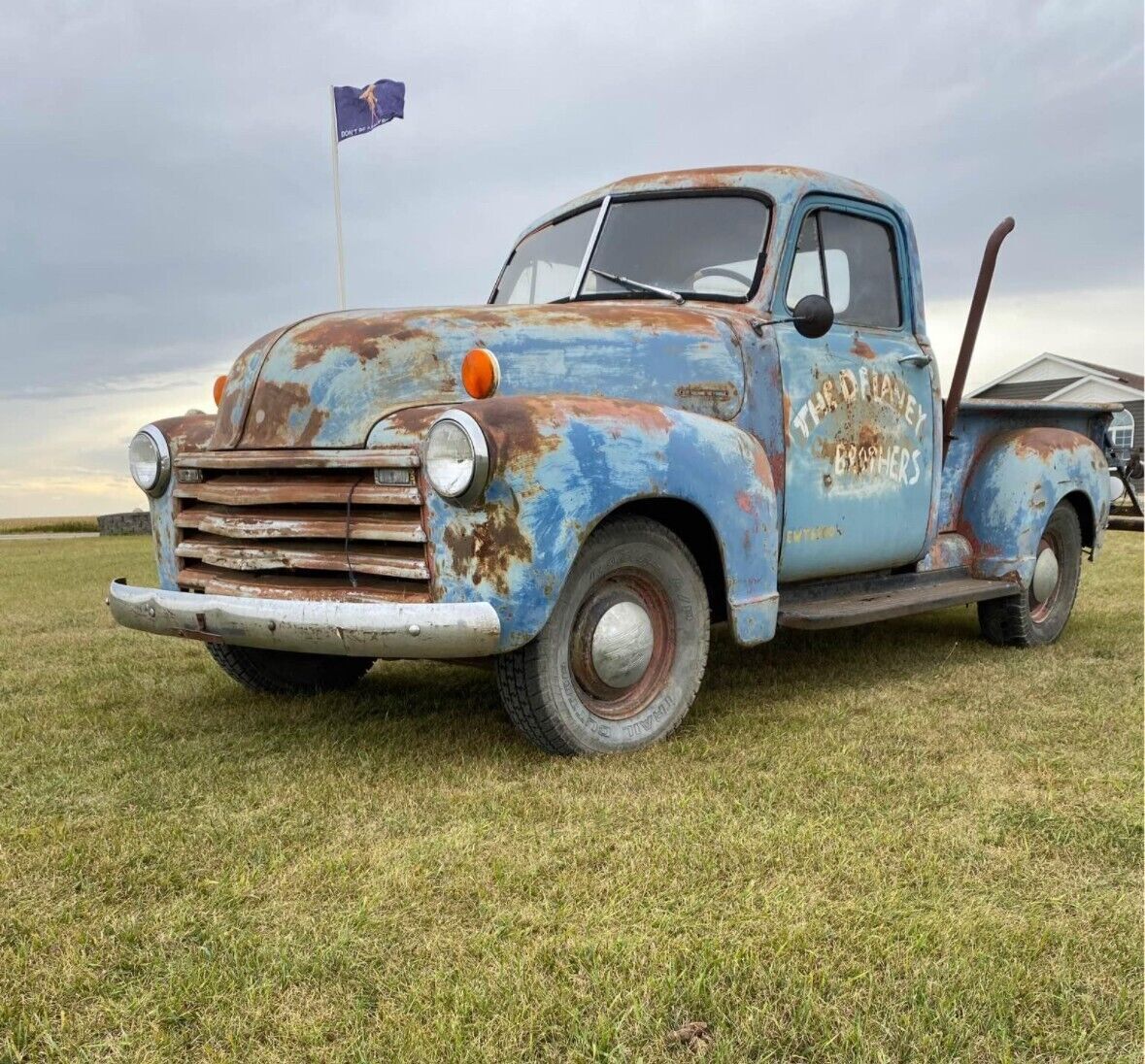 running shortbed chevy with great patina