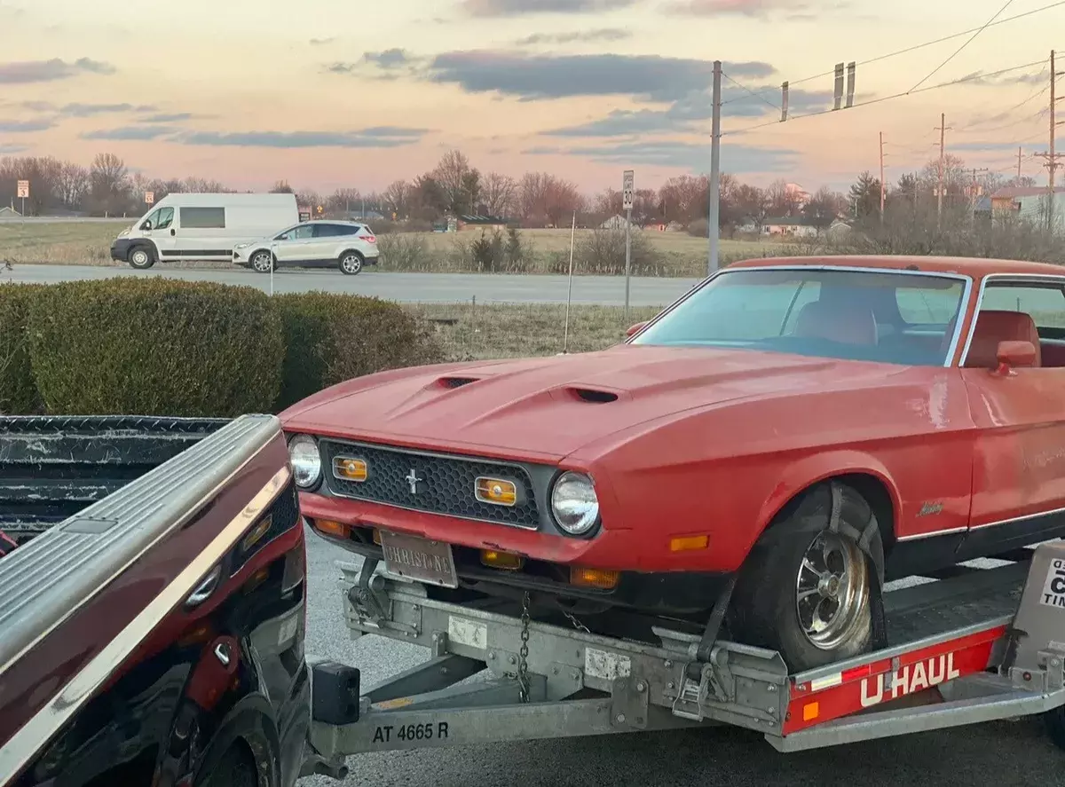 1972 ford mustang coupe red rwd automatic coupe