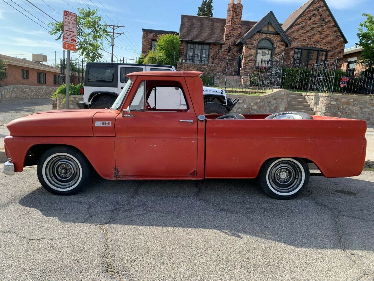 c10 short bed, a/c, 6cil, 3 on tree, patina, hotrod, classic