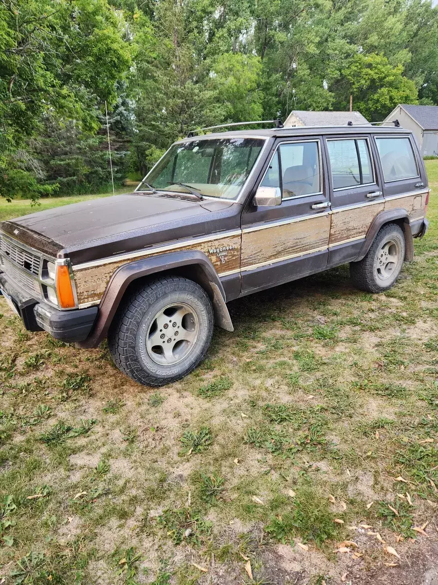 1986 jeep wagoneer suv brown limited