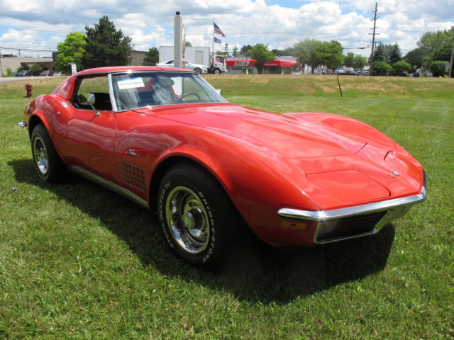 1970 corvette coupe - monza red - 350 cid - #'s match - auto - 32,232 miles