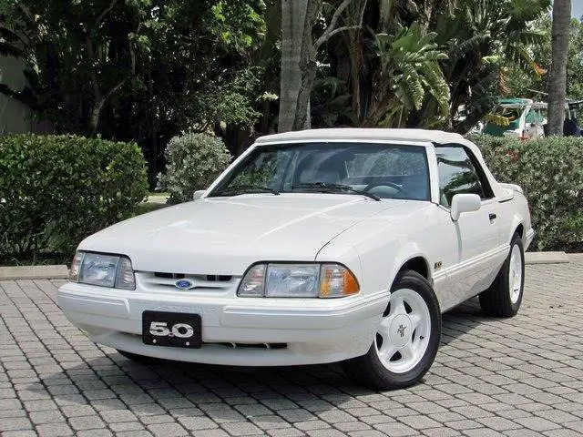 1993 ford mustang lx 5.0 2dr convertible 11525 miles white convertible 5.0l v8 a