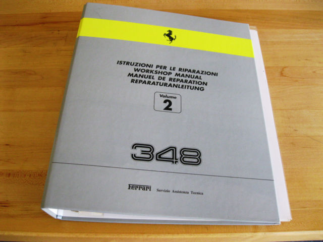 ferrari 348 service manuals original, excellent condition, low miles