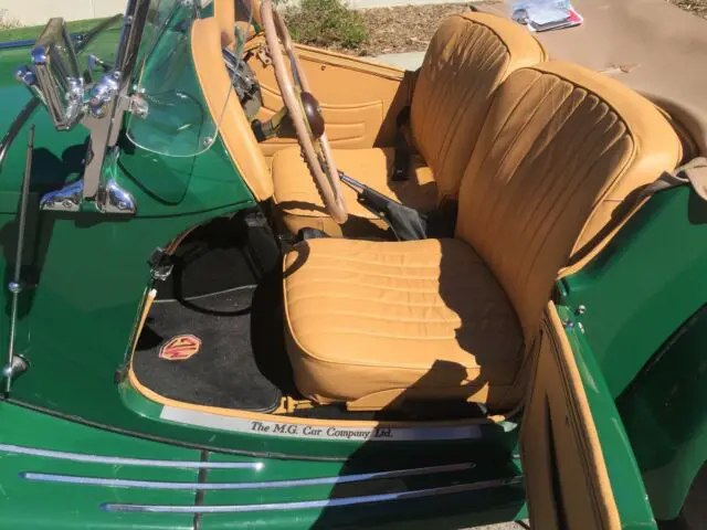 fully restored 1954 mg tf roadster, ultra rare medium green