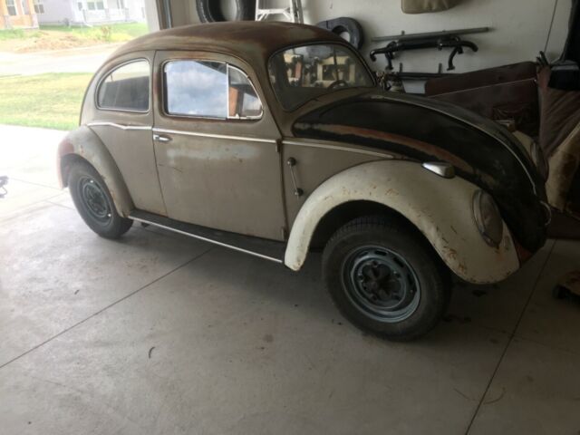 1956 vw beetle, oval window