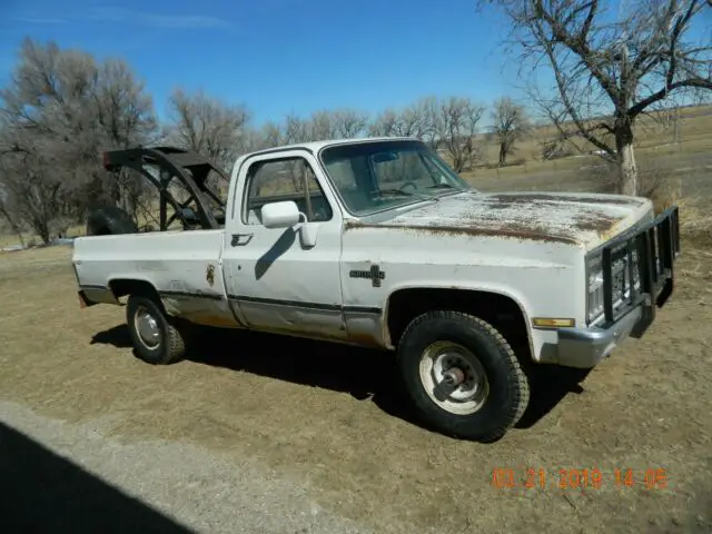 1982 chevrolet k20 4x4 pickup w marquette power tow crane tow truck wrecker