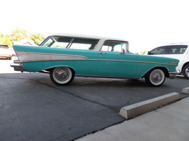 1957 chevrolet nomad belair 265 v8 4 barrel rare org options a/c ps pw auto-eye