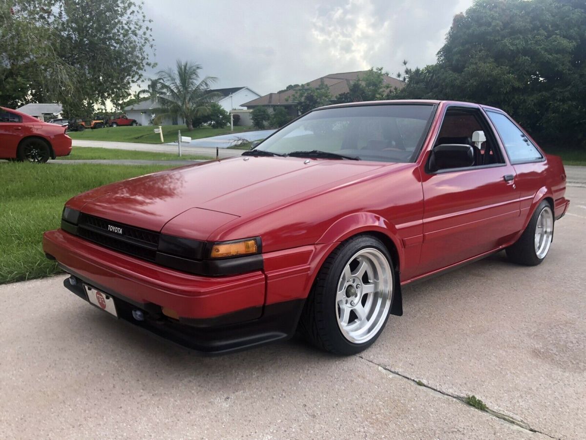 1985 toyota corolla coupe red rwd manual sport gt-s