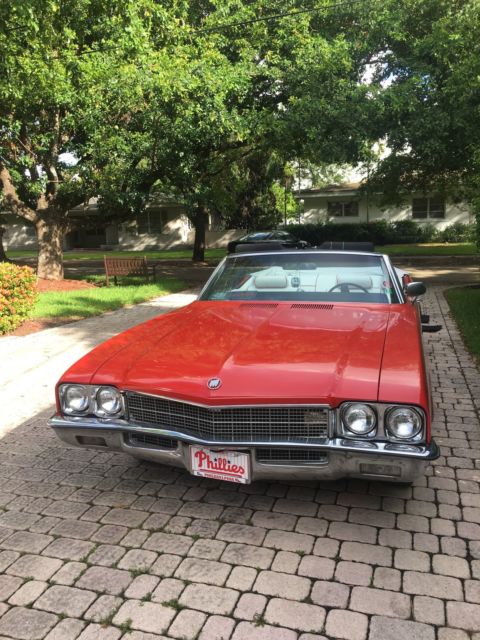 1972 buick skylark convertible 2-door 5.7l-candy apple red
