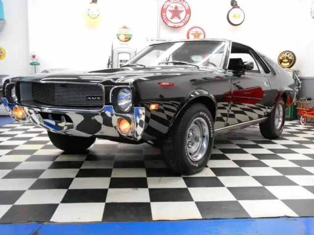 1969 american motors amx black on black 4-speed restored low reserve