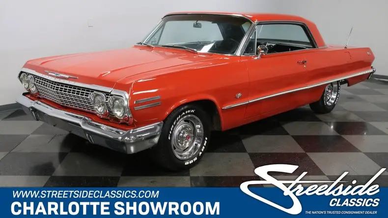 classic vintage chrome sbc air conditioning red black houndstooth automatic