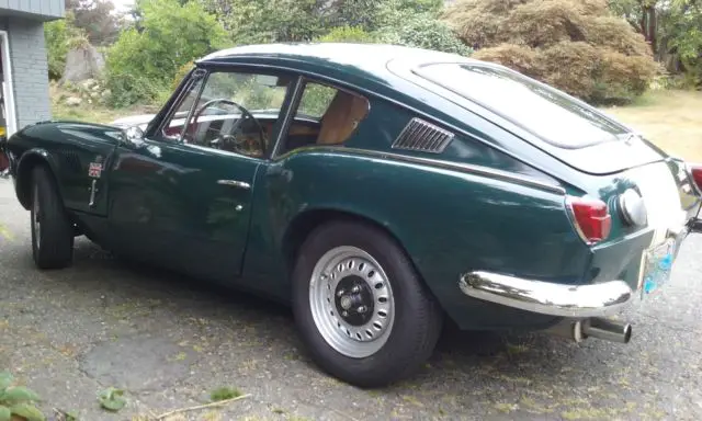 british racing green 1968 triumph gt6+ mk2 1996cc inline 6, 4 speed w/overdrive