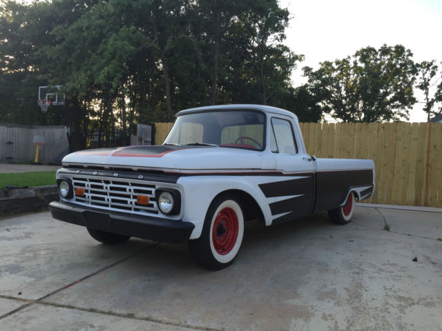 1964 ford f250 390 thunderbird v8 cold a/c hot rod rat f100 new inside sweet