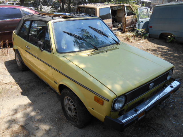1982 volkswagen rabbit deluxe, 2 door, convertible, yellow