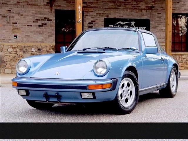 1986 porsche 911 targa iris blue 3.2l manual clean carfax