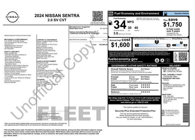 2024 nissan sentra sv