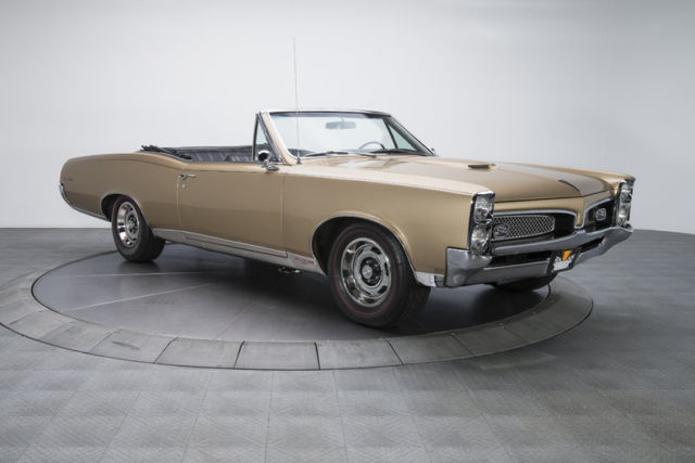 1967 pontiac gto 22763 miles signet gold convertible 400 v8 3 speed automatic