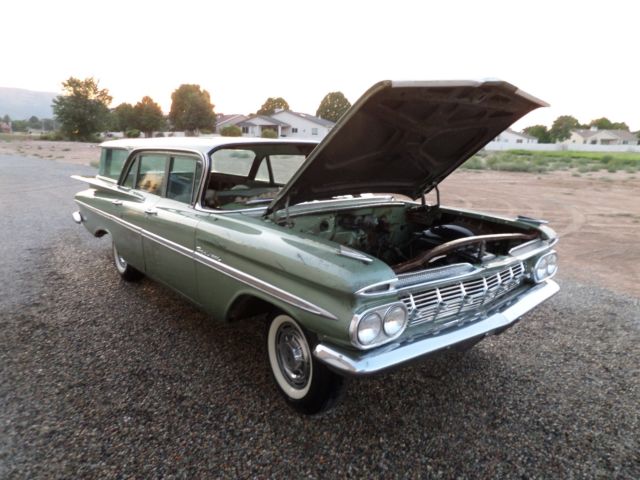 1959 chevrolet parkwood station wagon 348 patina original paint solid barn find!