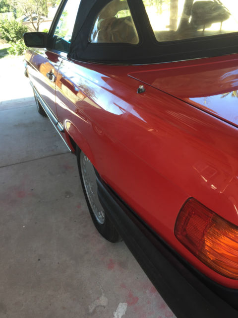 1987 red mercedes-benz 560sl convertible no reserve