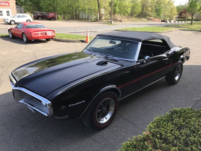 1968 pontiac firebird 350 ho convertible rare triple black frame off restored