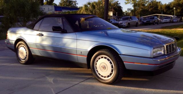 1989 cadillac allante hard top convertible. rare light blue metallic color