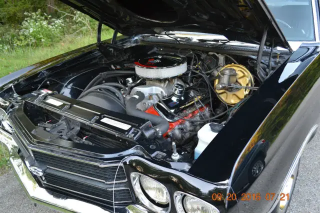 1970 chevelle ss 454 4spd solid straight beautiful deep tuxedo black very nice
